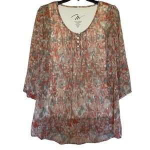 MIRACLEBODY by MIRACLESUIT woman's size medium M geometric control crape top